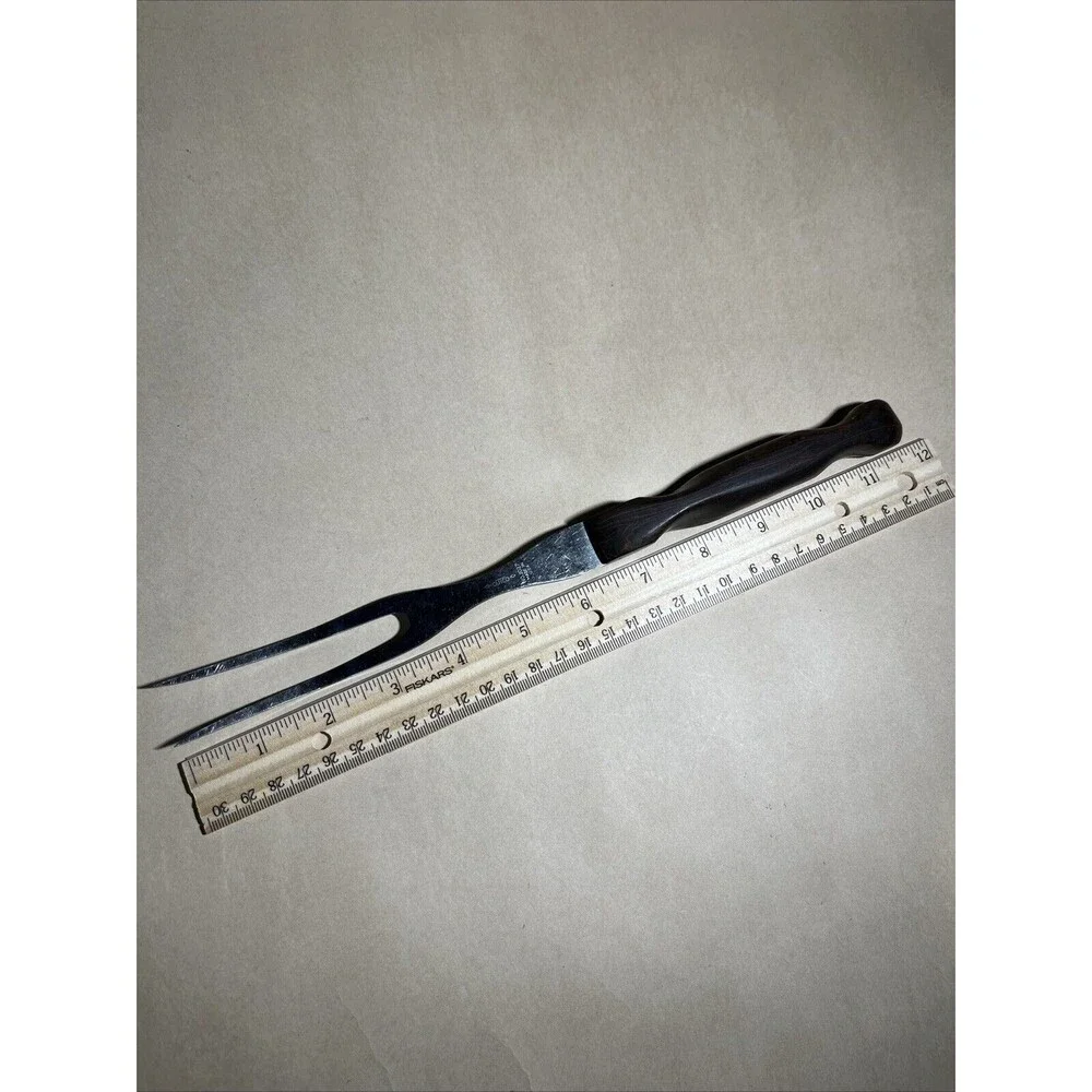 Cutco No.1027 Carving Fork‎ w/Brown Handle Made In USA